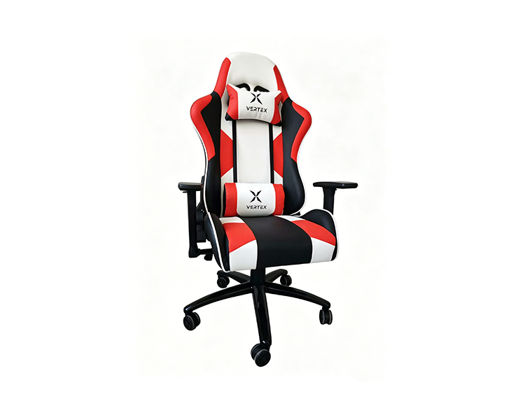 Gaming Chair: Vertex NITRO Gaming Chair Red/White PU